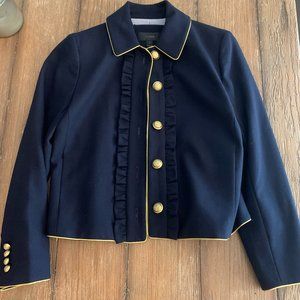 J.Crew Women's Classic Cropped Blazer with Gold Buttons, Size 6